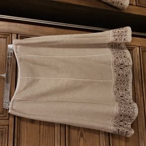 A midi flare wool skirt from Ann Taylor